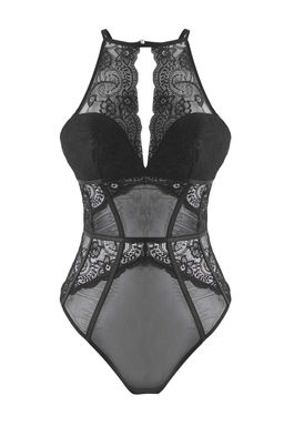 Siyah Dantel Biye Detayl? Kapl? Orme Body THMAW26BD00000