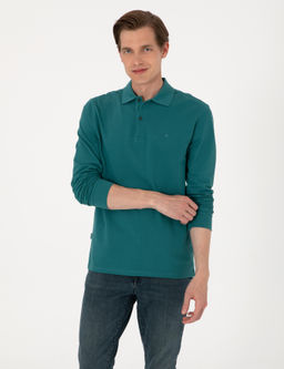 Z_mr_t Slim Fit K_vr_lmaz Polo Yaka Basic Pike Sweatshirt