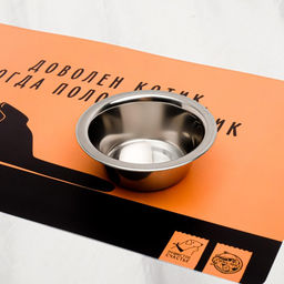 Цена за 2 шт. Коврик под миску «Довольный котик», 43х28 см