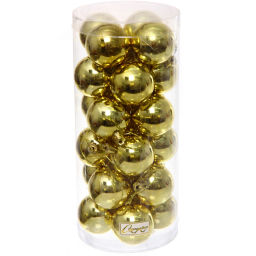 Новогодние шары 5 см (набор 24 шт) "Глянец", золото