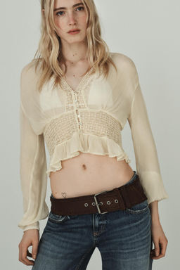 LACE GAUZE SHIRT - Zara фото 4
