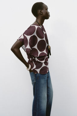 SHEER POLKA DOT TOP - Zara фото 13
