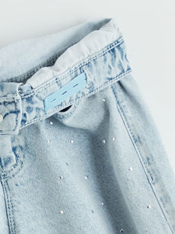 Wideleg Ta?l? K?z ?ocuk Jean Pantolon