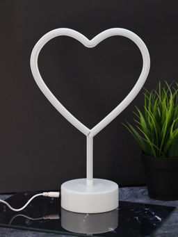 Неоновый LED ночник настольный "Heart", розовое свечение (30,5х20 см)