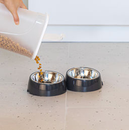 Лего-миска для животных 0,3л (с металлической чашей) ALTA (графитовый) М9154