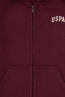 Erkek _ocuk Bordo Fermuarl_ Kap__onlu _rme H_rka - U.s. polo assn фото 4
