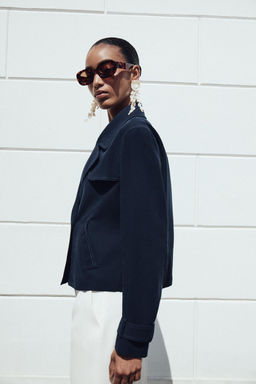 DOUBLE-BREASTED SHORT JACKET - Zara фото 3