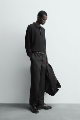 COTTON-WOOL KNIT POLO SHIRT - Zara фото 4