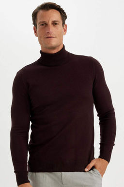 Slim Fit Dar Kesim Bal?kc? Yaka Basic Duz Triko Kazak - Defacto фото 2