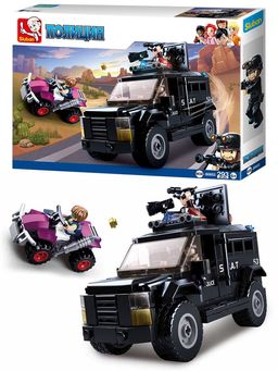 Конструктор SLUBAN 293 дет., 3 фигурки "Бронированная машина" (M38-B0653) в коробке
