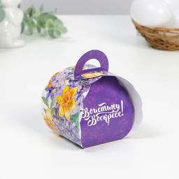 Цена за 10 шт. Коробочка подарочная для яйца «Весенние цветы» на пасху, 25 × 30 см.