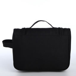 Косметичка-несессер дорожная на молнии, с крючком, ручкой, чёрная - Simaland фото 2