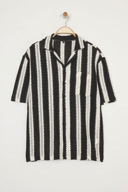 TRENDYOL MAN Siyah Oversize Gomlek TMNSS25GO00028 - Trendyolmilla фото 5