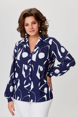 Блуза Swallow 803.2 черный+серебряный узор фото 723