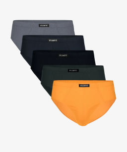 5SMP-003 Трусы классика Five Solid Classic - набор 5 шт. темно-голубой + красный + темно-синий + серо-голубой + голубой - Atlantic фото 9