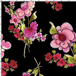 Ткань для пэчворка PEPPY ON THE MEND ФАСОВКА 50 x 55 см 1495 г/кв.м 100% хлопок 691-913 Black