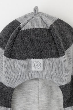 Crockid _ КВ 20384/тем.серый меланж,св.серый меланж шапка-шлем дет