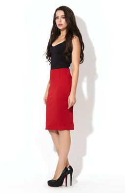 Юбка-карандаш красный - Donna saggia фото 2