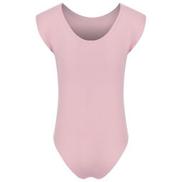Купальник гимнастический Grace Dance, с укороченным рукавом, вырез лодочка, р. 38, цвет розовый  фото 9