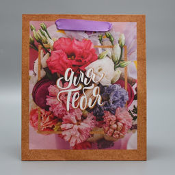 Пакет крафтовый вертикальный Для тебя прекрасной, ML 23 27 11.5 см - Дарите счастье фото 2