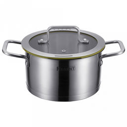 Кастрюля из нержавеющей стали Linea PALERMO 3,4л, д20см, h11см, s0,6мм, дно s15мм, трехслойное капсулированное дно, стеклянная крышка-дуршлаг с силиконовым ободком, два режима слива воды, ручка из нержавеющей стали, цветная коробка, Regent (Китай