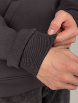 Толстовка мужская футер 3-х нитка начес пенье "БРУНО" ГРАФИТ