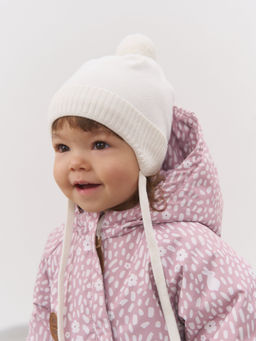 Шапка хлопковая на подкладе Молоко 0+ - Bungly фото 4