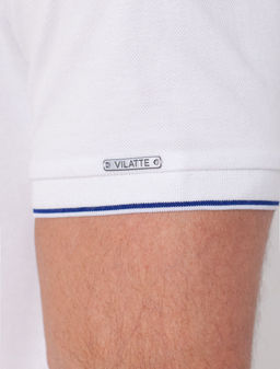 Футболка с V-вырезом из премиального хлопка с эластаном - Vilatte фото 6