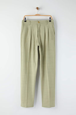 Ac?k Haki Keten Gorunumlu Erkek Pantolon TMNAW26PL00003