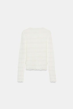 CHAQUETA PUNTO NIDO DE ABEJA / Blanco - Zara фото 3