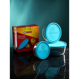 Набор контейнеров «Дена», 1500 мл, 800 мл, 400 мл, стекло, голубой