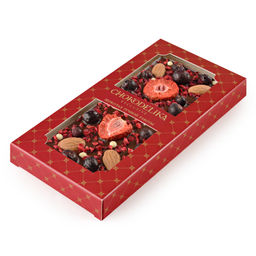 Шоколад темный с украшением МИНДАЛЬ, смородина, малина 100 гр - Chokodelika фото 2