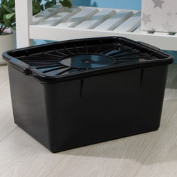 Контейнер для хранения с герметичной крышкой, 18 л, 36.5×26×25 см, чёрный