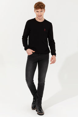 U. S. Polo Assn / Мужской черный трикотажный свитер Basic - U.s. polo assn фото 16