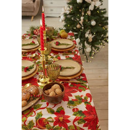 Скатерть новогодняя Доляна Сказочное настроение 145*180 +/- 2 см, 100% п/э  фото 5