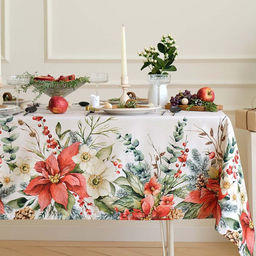 Скатерть Этель Пуансетия, 110х149 см, 100% хл, саржа 190 г/м2