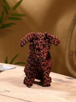 Сувенир плетёный «Собака», 27×15×23 см, сиграсс, тёмный