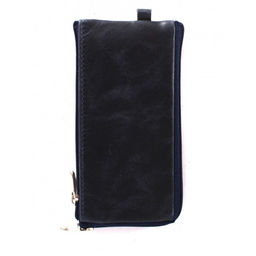 Футляр для ключей Croco-кл-501 (на молнии) натуральная кожа синий пулл-ап (85) 264852