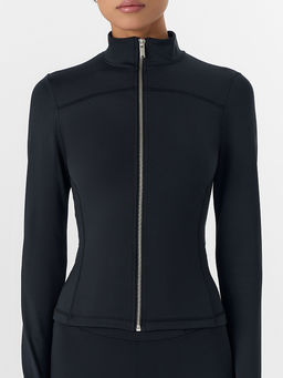 Жакет спортивный женский на молнии черный