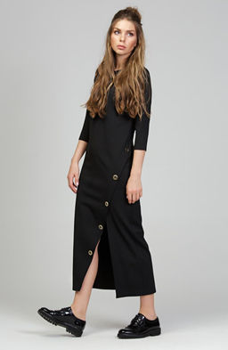 Платье миди черный - Donna saggia фото 4