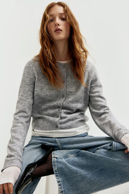 Cardigan de punto fino