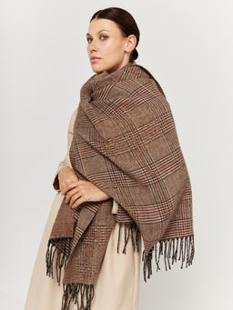 в составе ШЕРСТЬ и КАШЕМИР Большой, мягкий, теплый однотонный двусторонний палантин. - Tantino фото 8