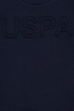 Темно-синяя толстовка с круглым вырезом для мальчика Basic - U.s. polo assn фото 3