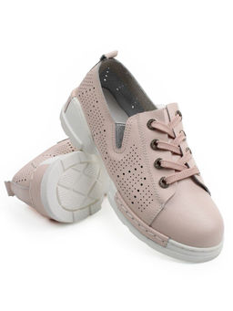 03-YB13-3 PINK Полуботинки летние женские (натуральная кожа)