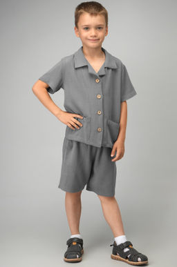 Льняной костюм для мальчика Happyfox