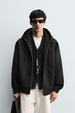 NEOPRENE-EFFECT HOODIE - Zara фото 2