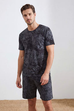 Antrasit Regular/Normal Kesim Y_kama Efektli T-shirt-_ort _rme Pijama Tak_m_ TMNSS26PT00007 - Trendyolmilla фото 2