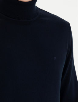 Lacivert Slim Fit Bal_k__ Yaka Basic Triko Kazak - Pierre cardin фото 7