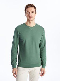 Bisiklet Yaka Uzun Kollu Erkek Sweatshirt