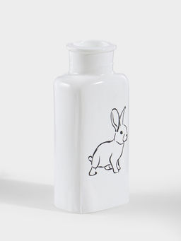 Ваза для цветов Кролик, h=14.5 см, стекло, белая